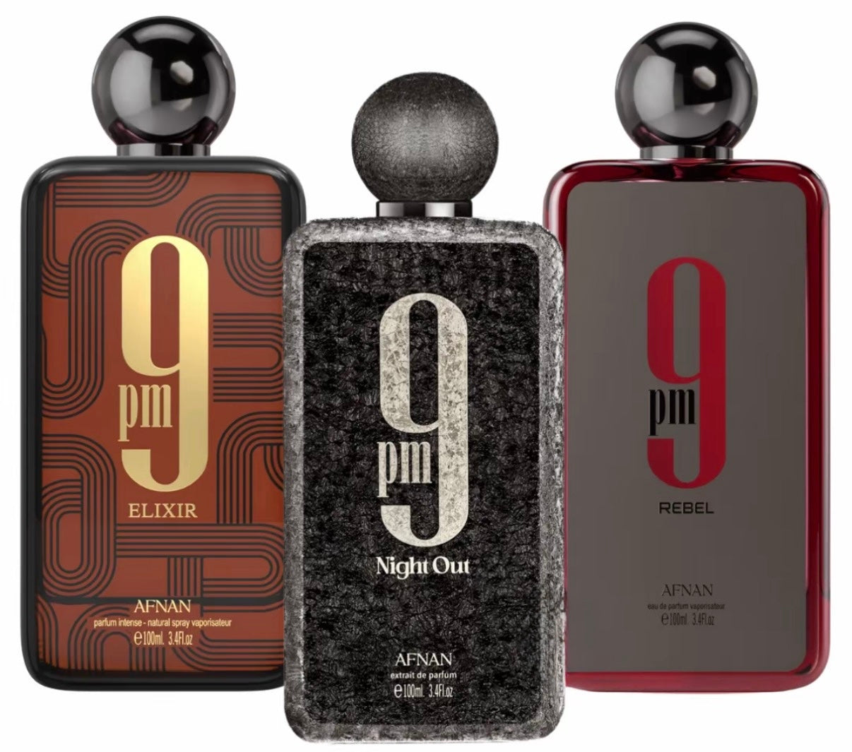 Afnan 9pm Trio Bundle Eau De Parfum 3 x 10ml